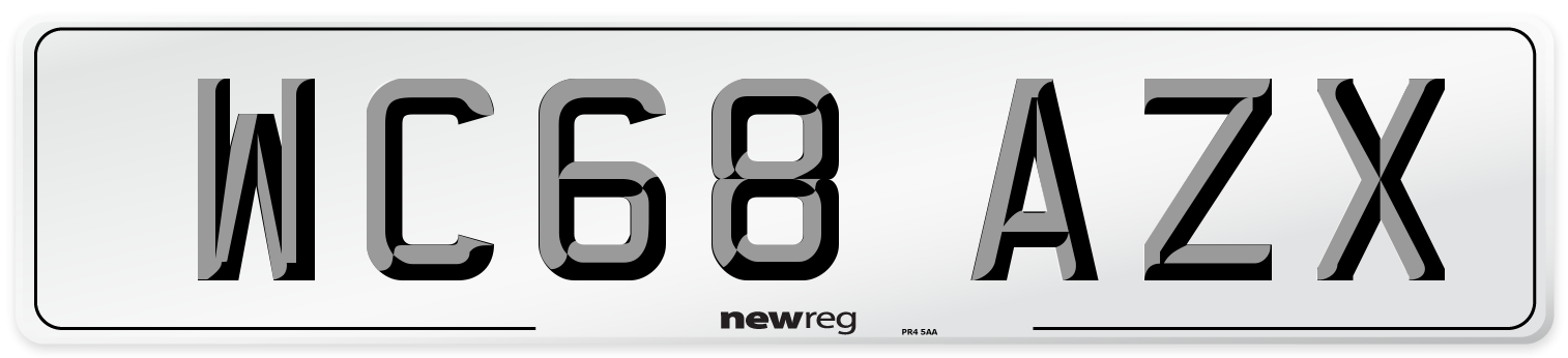 WC68 AZX Number Plate from New Reg